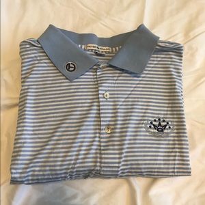 Peter Millar x Scotty Cameron Blue/White Polo SZ L